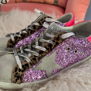Golden Goose Superstar Pink Ice Glitter 39